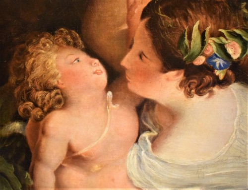 "Venus et Cupidon" - école anglaise du XIXème - Louis-Philippe